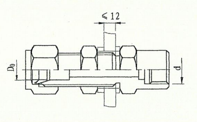 ZJJC1-7 压力表直通穿板接头