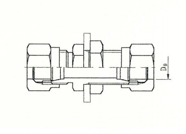 ZJJC2-12 隔壁直通管接头 GB3748.1-83