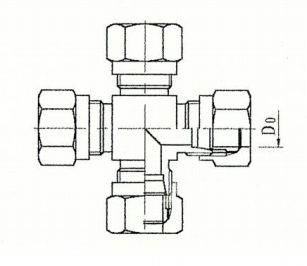 ZJJC2-10 四通管接头 GB3746.1-83