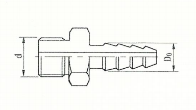 ZJJC9-3 端螺纹橡胶管接头（二）