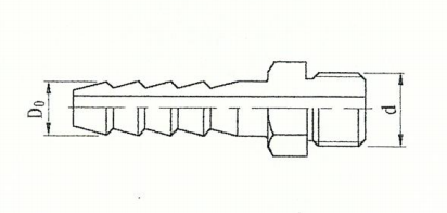 ZJJC9-2 端螺纹橡胶管接头（一）
