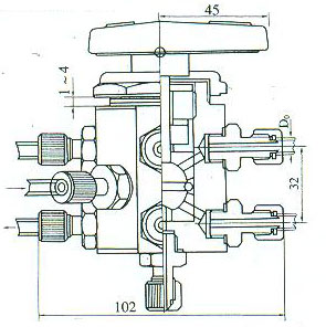 ZJJC-11 YFP-4型四位两通切换球阀
