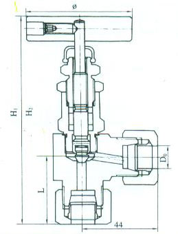 ZJJC-1D J94型卡套角式截止阀